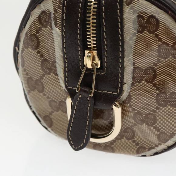 GUCCI GG Crystal Hand Bag Beige Gold 181485 Auth 96794 - Picture 10 of 16